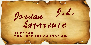 Jordan Lazarević vizit kartica